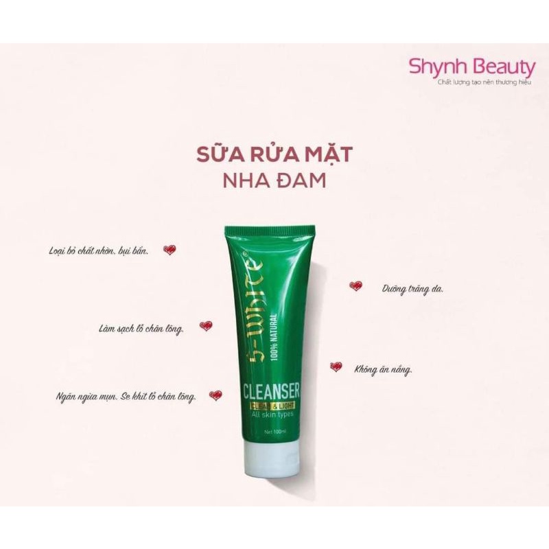 Sữa rửa mặt nha đam Swhite! Sạch sâu & Sáng Da!