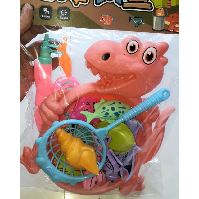 Bộ đồ chơi câu cá nam châm bằng nhựa thao khủng long rất đẹp