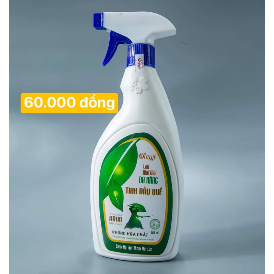 Chai xịt lau khử mùi đa năng ORENJI 600ml ( Không hóa chất) - Công nghệ nano Nhật Bản