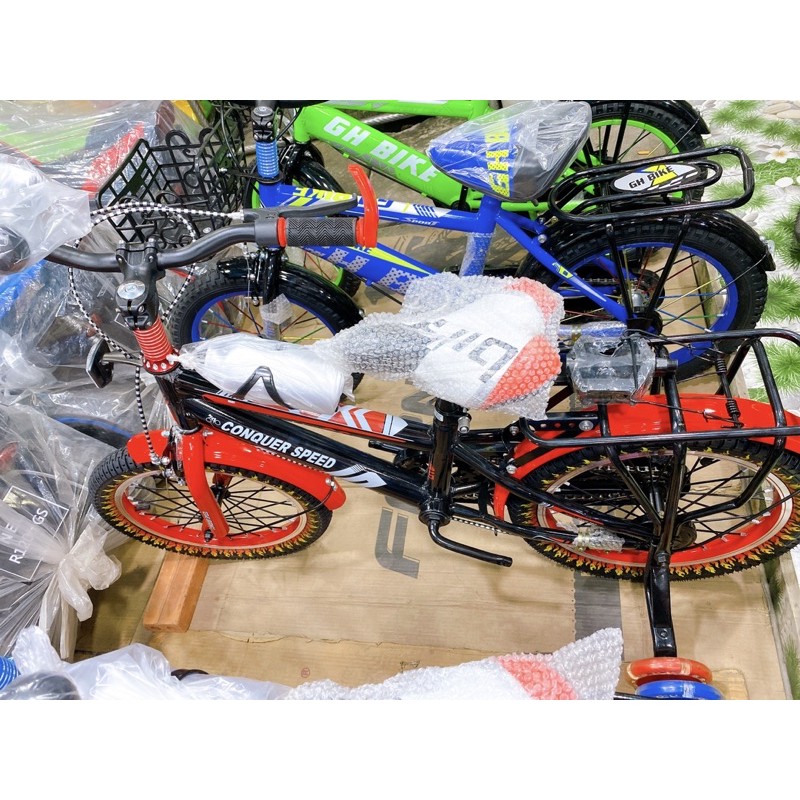 XE ĐẠP TRẺ EM 16IN CONQUER SPEED VÀNH NHÔM CAO CẤP NEW