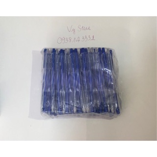 100 cây viết bi xanh, tím đầu bi 0.7mm