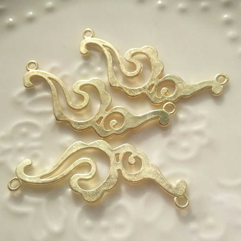 1 phiến đúc họa tiết vân mây 15*45mm nguyên liệu làm trâm làm trang sức cổ trang