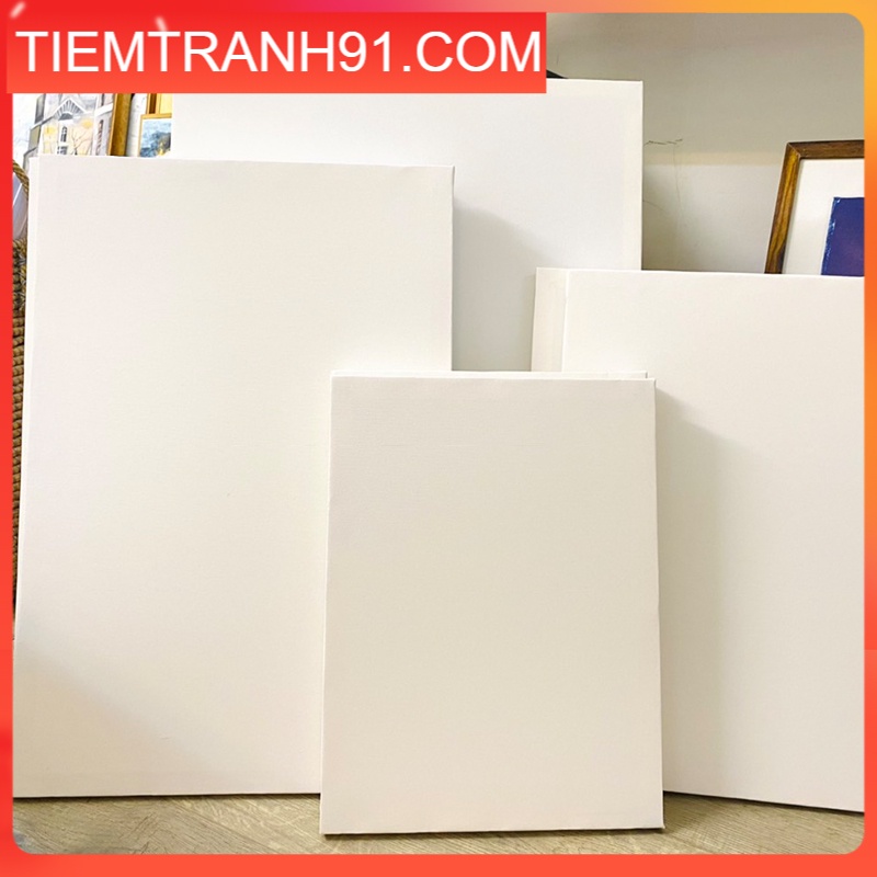 ⚡Toan vẽ tranh sơn dầu, toan canvas trắng căng sẵn nhiều size