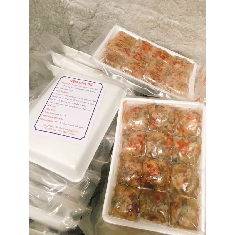 Nem cua bể loại ngon. Khay 500gr/12 cái