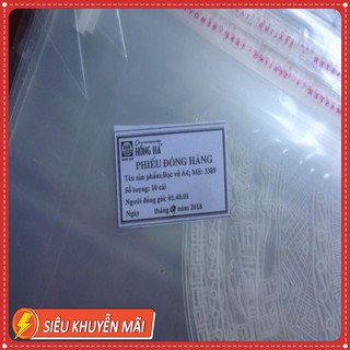 Tập 10 cái Bọc vở, sách cỡ A4 (210x297mm) Hồng Hà 3389