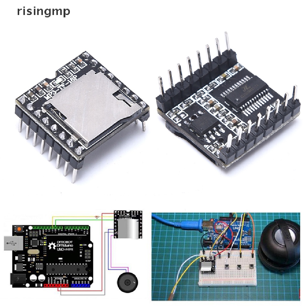Mô-đun Máy Nghe Nhạc MP3 Thẻ TF U Disk MP3-TF-16P Mini ♨Nóng Bỏng