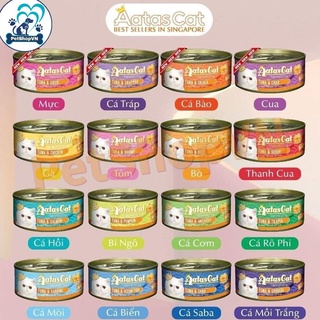 Pate AATAS CAT vị Cá Ngừ Xé Nhuyễn và Topping Hộp 80g Thơm Ngon, Bổ Dưỡng, Mượt Lông, Béo Khoẻ