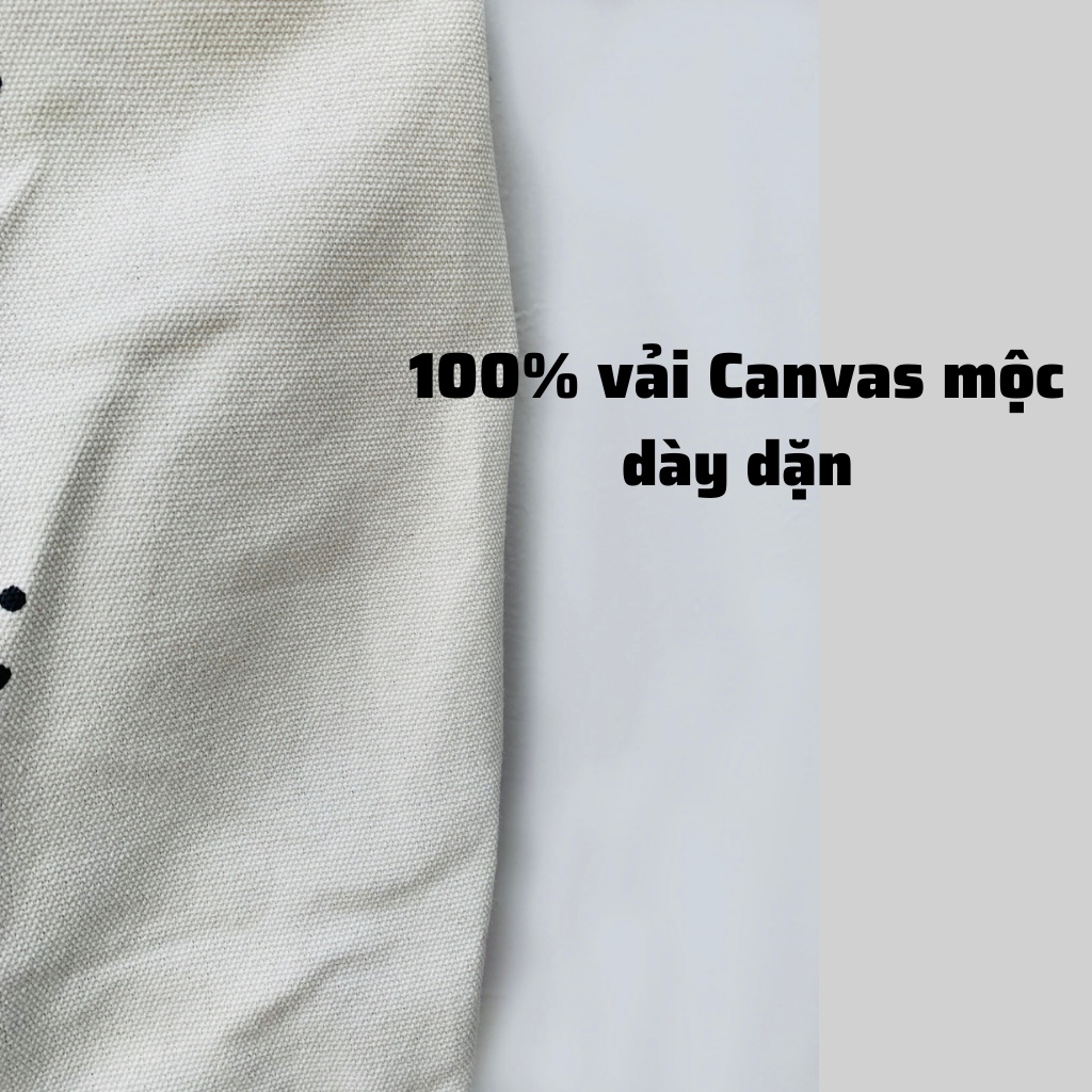 Túi tote đeo chéo vải canvas - Form rộng, túi đeo chéo nam nữ Phi hành gia