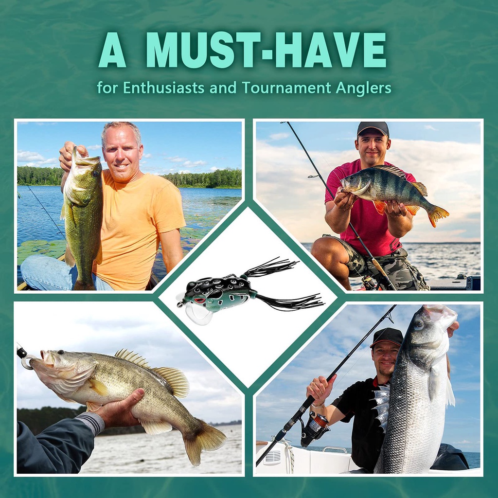 Mồi Câu Cá Nước Ngọt Hình Ếch/Ếch Bằng Silicon Mềm Kèm Móc Câu