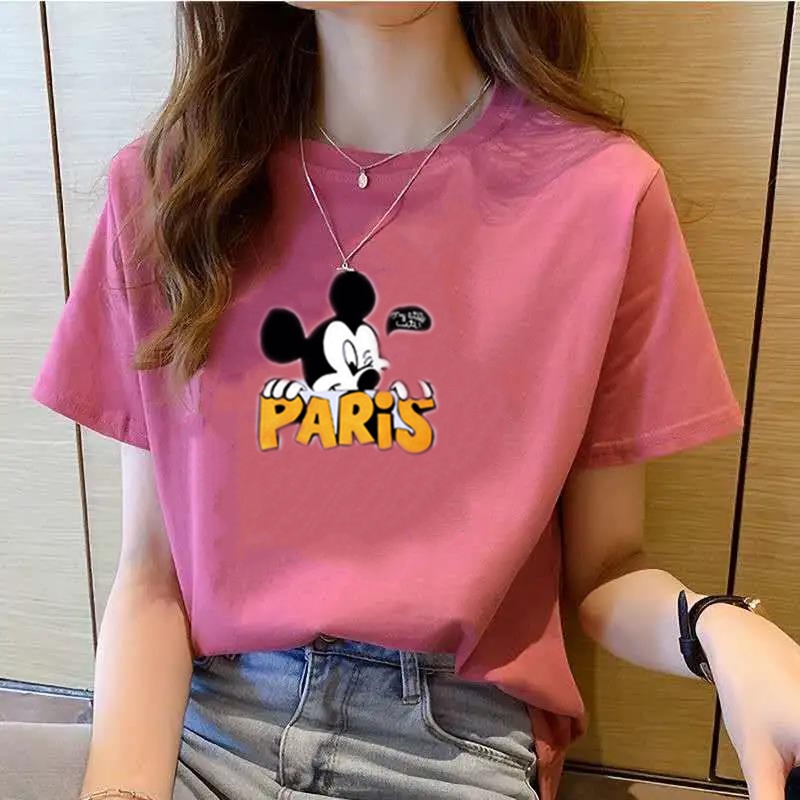 Korean version of loose fashion print trend short-sleeved T-shirt woman
