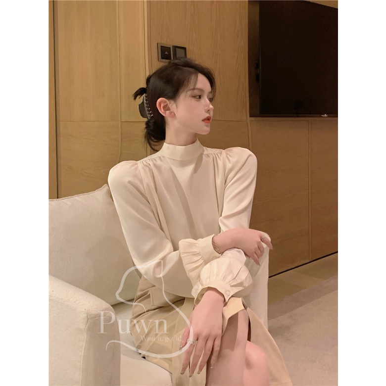Sơ mi 2 kiểu phong cách tiểu thư Hàn Quốc thanh lịch mặc được cả hai mặt Puwn Shop