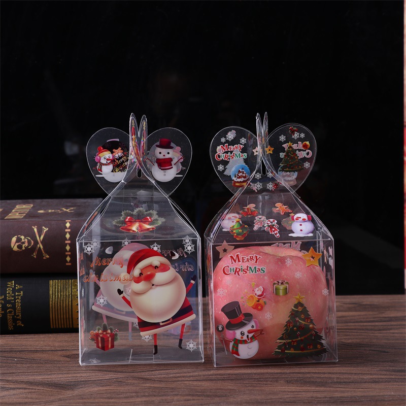 Set 5 hộp quà giáng sinh chất liệu PVC trong suốt sáng tạo