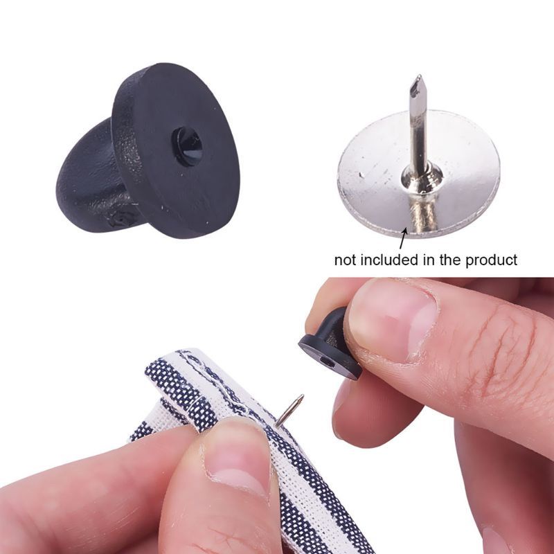 Set 100 chốt giữ ghim cài áo bằng PVC cao su thoải mái