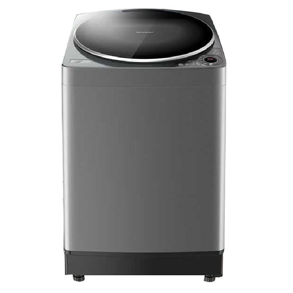 Máy Giặt Sharp ES-W100PV-H 10 Kg - Kiểu máy giặt:Cửa trên - Công nghệ giặt:Mâm giặt Dolphin Ag+, Mâm giặt Screw + Dolphi