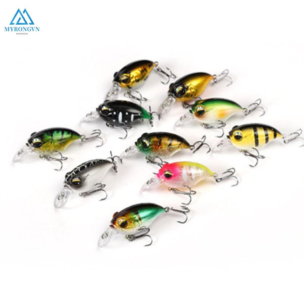 Mồi Câu Cá Giả Bằng Nhựa Cứng Mắt Tam Giác 3D 8g 45mm Chất Lượng Cao