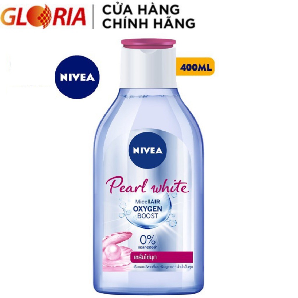 [Mã COSGLORIAT4 -8% đơn 250K] Nước Tẩy Trang NIVEA Làm Sáng Da Pearl White Micellar Water 400ml - 84912