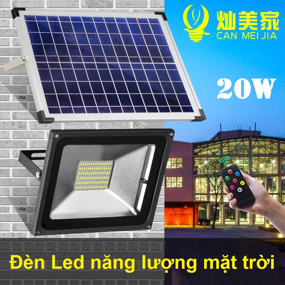 Đèn năng lượng mặt trời led pha công suất 20W - Đèn pha LED 20W