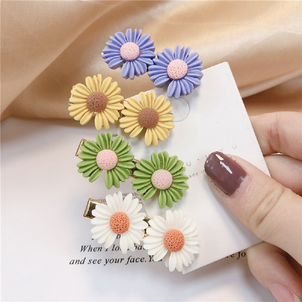 Kẹp Tóc Hình Hoa Chất Liệu Acrylic Cho Nữ