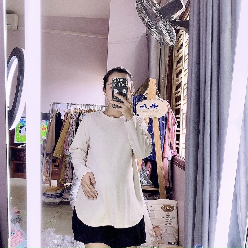 Áo bầu mùa đông - Áo tăm nhung ấm áp