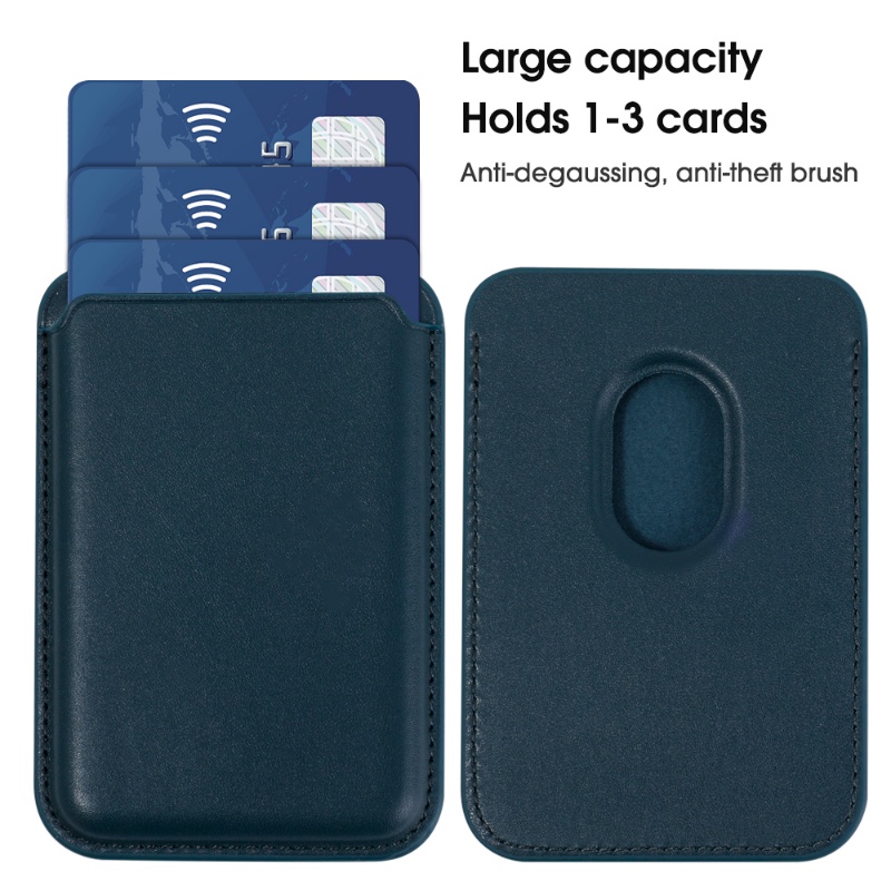 Bao Da Điện Thoại Kiêm Ví Đựng Thẻ Khóa Bấm Nam Châm Mini Cho iPhone 12 13 14 Pro Max Lưng