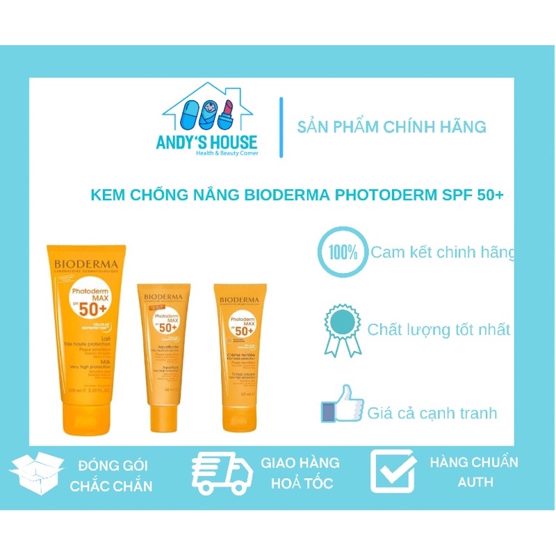 Kem Chống Nắng 40ml Bioderma Photoderm Max Aqa Fluide SPF 50+