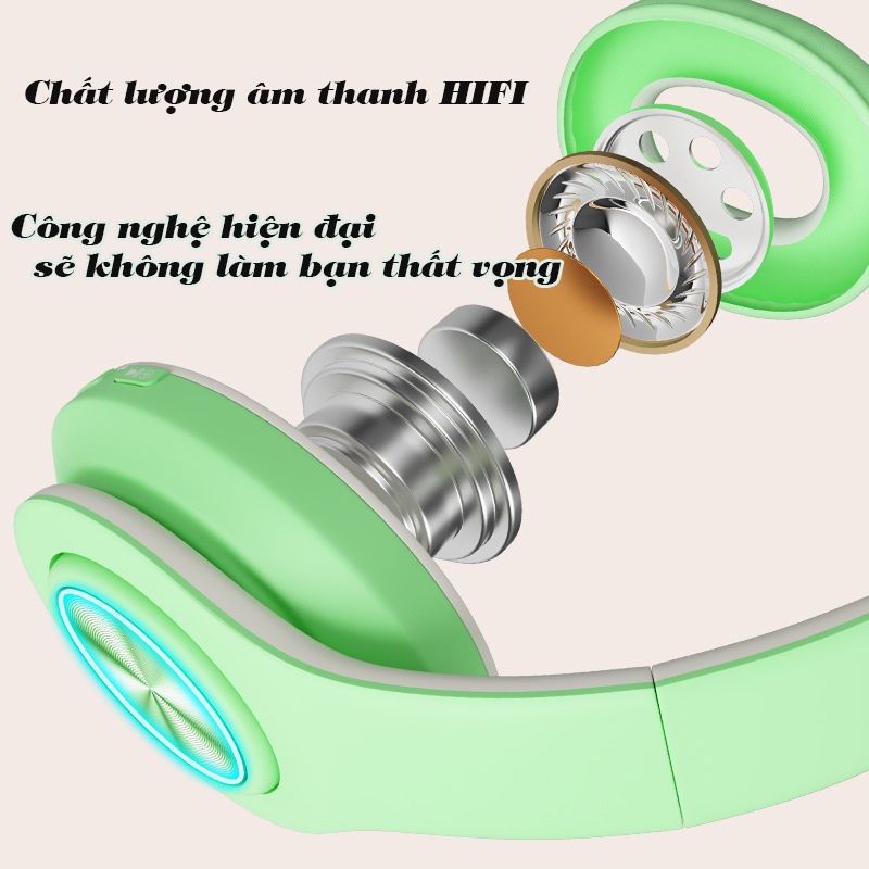 Tai Nghe Bluetooth Chụp Tai Không Dây Có Mic B39 Headphone Bluetooth Dễ Thương Âm Thanh Nổi Hifi Bass Mạnh Mẽ