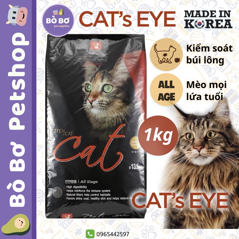 Hạt thức ăn cho mèo Cat's Eye - Túi 1kg