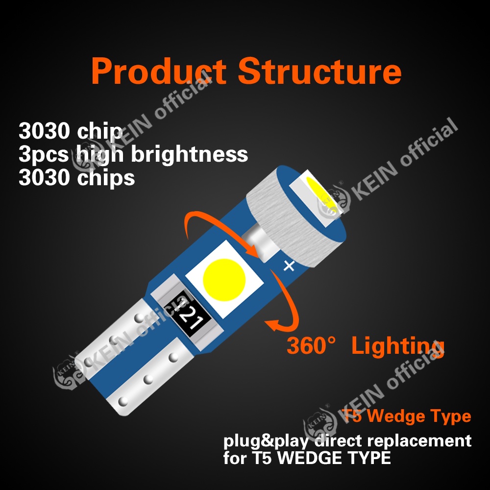 Đèn Led T5 W3W T5 509t 12v 73 74 21 Gắn Bảng Điều Khiển Dành Cho Xe Hơi