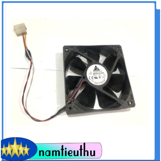 Fan Delta 12cm dày 2,5cm 0.45A chân ata như hình