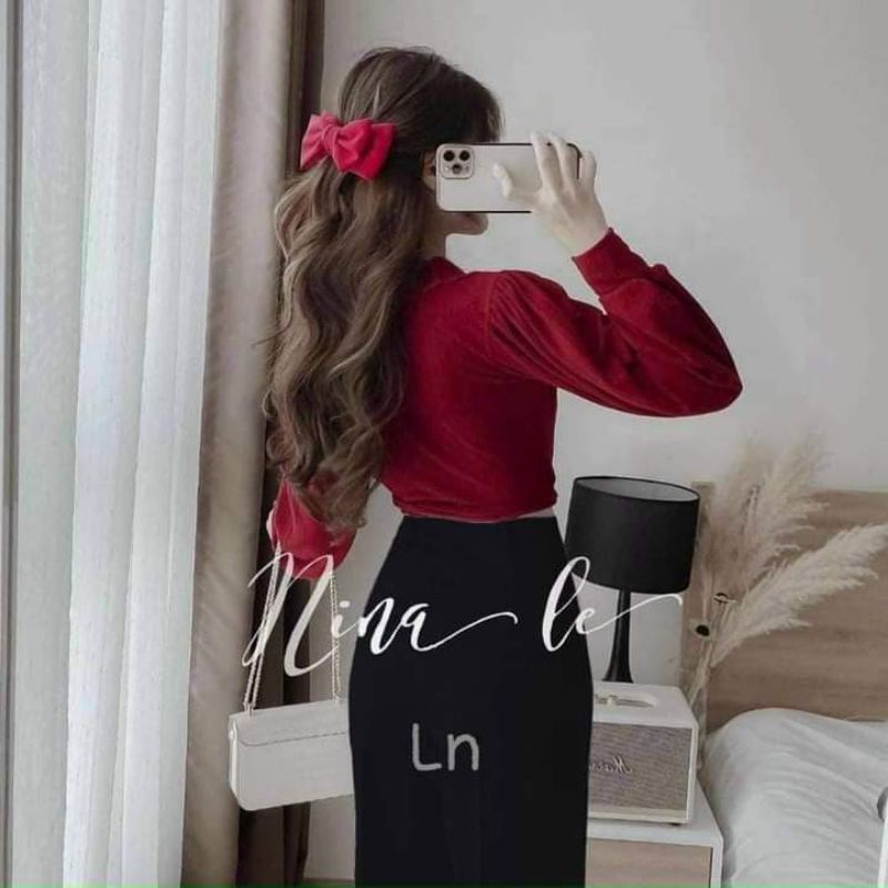 Bigsize - Set áo cột và quần xuông