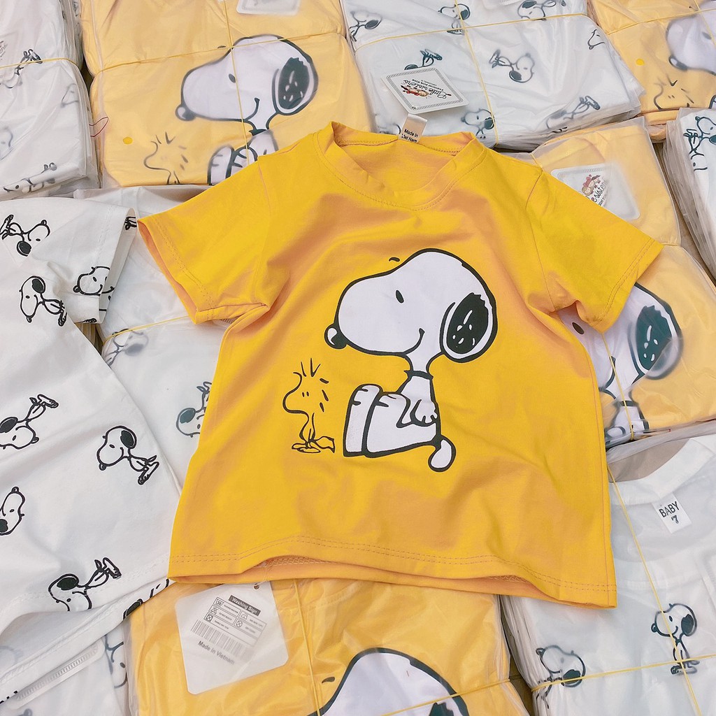 Áo Thun Cho Bé Cộc Tay In Hình Cún Snoopy [A06-2021] - Babi mama