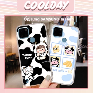 Ốp Samsung Galaxy A22 4G A32 S42 A52 A12 A02S A01 A71 A31 A41 A01 A11 4G 5G Dẻo Silicon DT và DD In Hình Bò Sữa Coolday