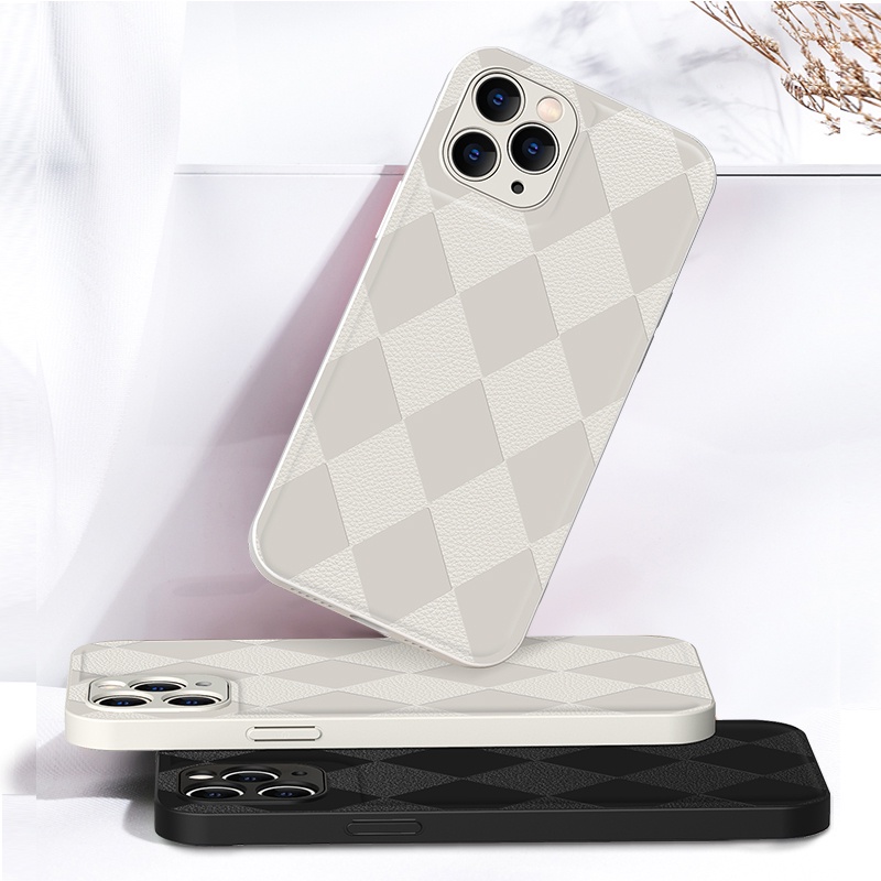 Ốp Điện Thoại Phối Da Kiểu Cổ Điển Sang Trọng Cho iPhone 13 12 11 Pro Max Mini X XR XS Max SE 2020 7 8 Plus