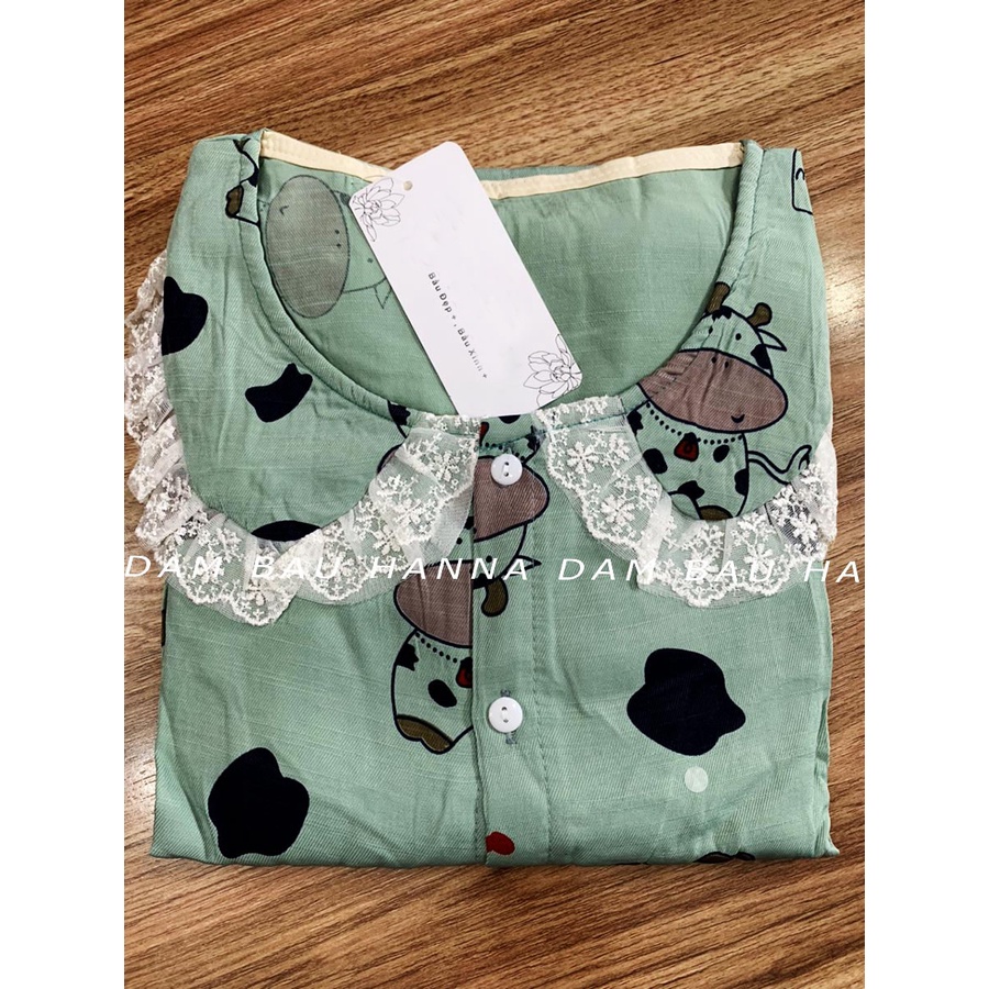 [SIZE 40-70KG] Đồ bầu cho bé bú tay dài quần dài mặc bầu và sau sinh vải lụa hàn thoáng mát có khóa cho bé ty