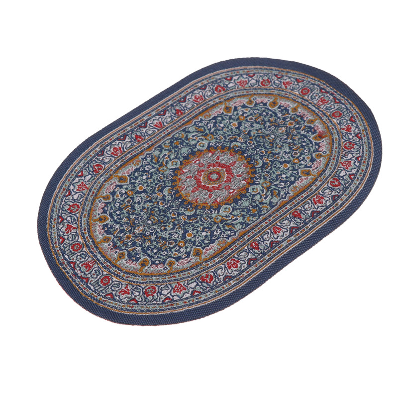 Thảm Bầu Dục Mini Tỉ Lệ 1: 12 Trang Trí Nhà Búp Bê