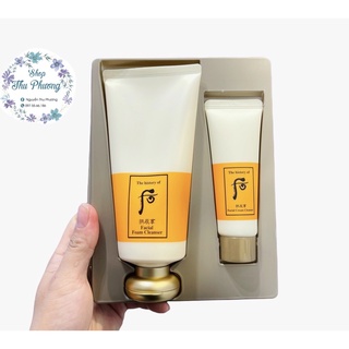 Set Sữa rửa mặt whoo vàng 180ml + tẩy trang 40ml