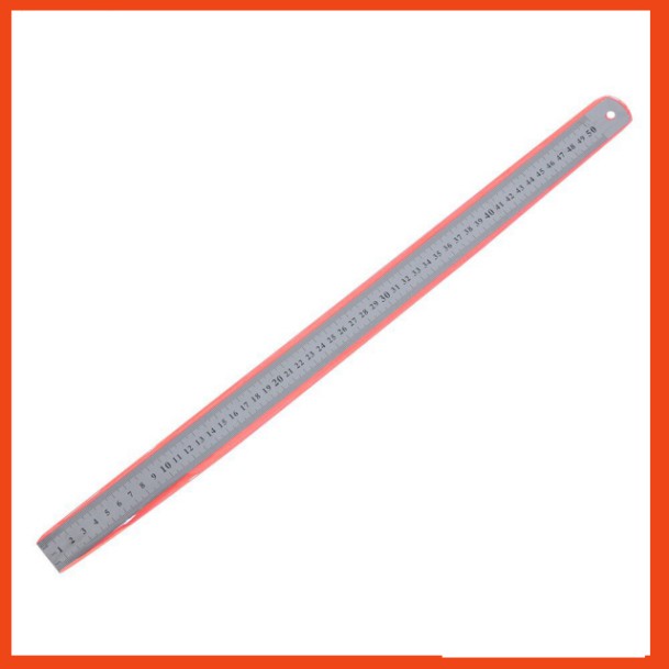 Thước lá / Thước kẻ kỹ thuật 50cm bằng thép không gỉ 2 mặt chất lượng cao
