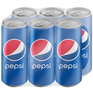 Lốc 6 lon nước uống có gaz Pepsi Cola 330ml