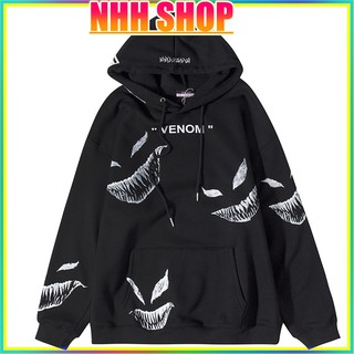 Áo Khoác Nữ Mùa Đông 2021 Áo Khoác Nỉ Unisex Hoạ Tiết VeNom Form<60kg-Áo Hoodie Nam Nữ