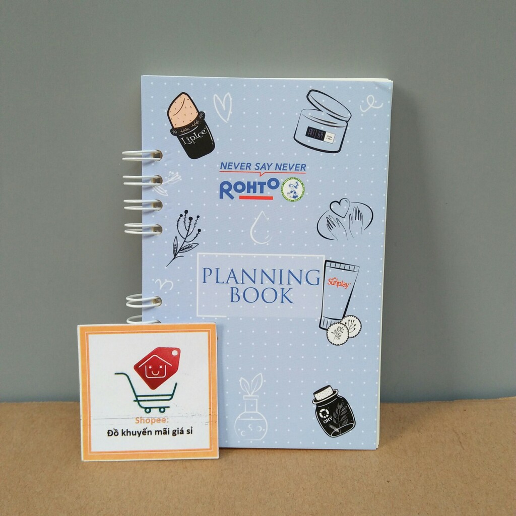 SỔ TAY MINI GÁY LÒ XO 110 TRANG PLANNING BOOK - Đồ khuyến mãi của Rohto