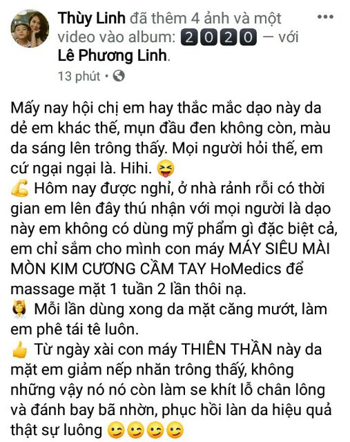 Máy siêu mài mòn kim cương cầm tay HoMedics MDA-100EU công nghệ Microdermabrasion