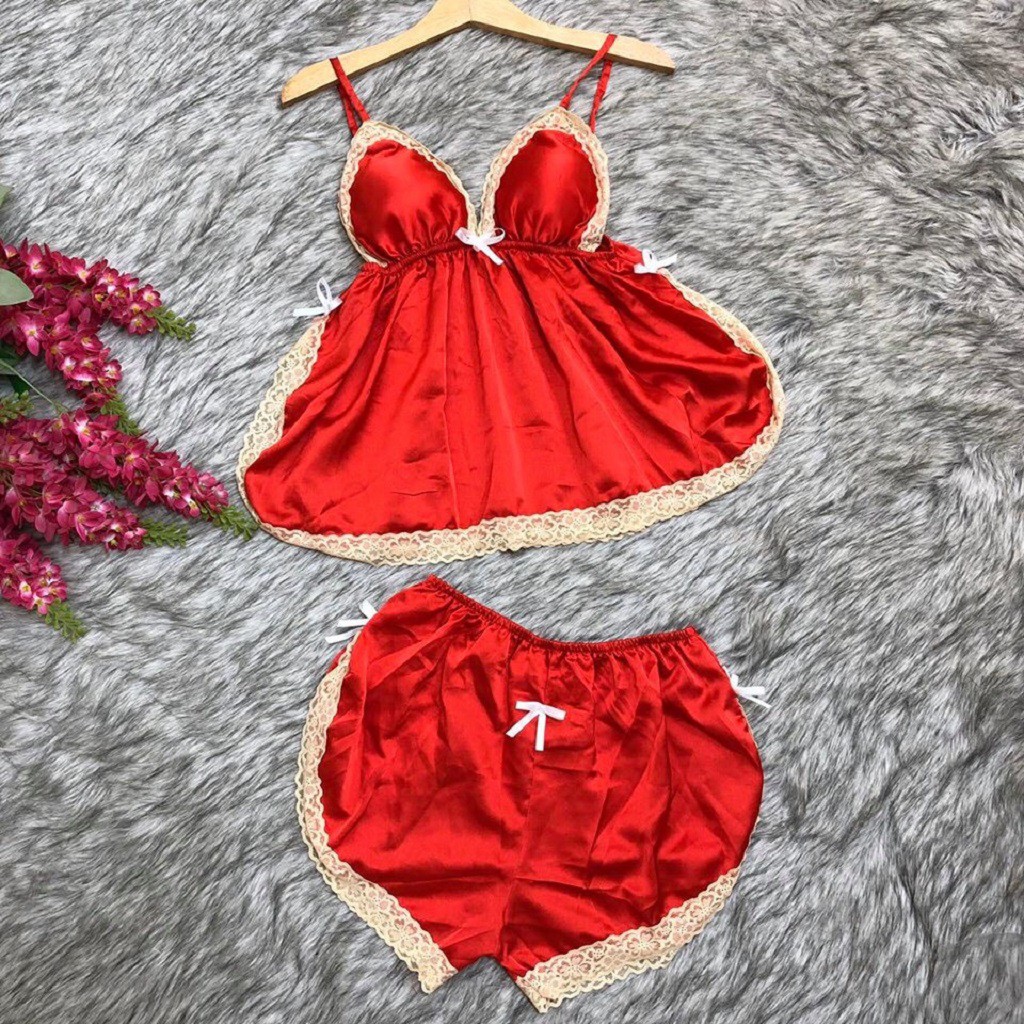 Đồ ngủ sexy ❣️FREE SHIP❣️Đồ ngủ nữ sexy lụa satin cao cấp Freesize 40-60 kg | BigBuy360 - bigbuy360.vn