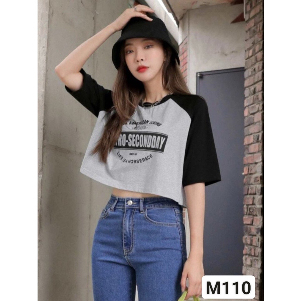 Áo thun nữ croptop form rộng chất mát . Mã: M110 | BigBuy360 - bigbuy360.vn