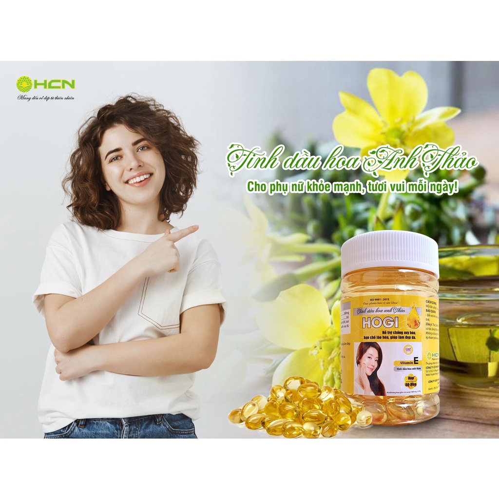 Tinh dầu hoa anh thảo Hogi làm đẹp da ngăn ngừa mụn nội tiết