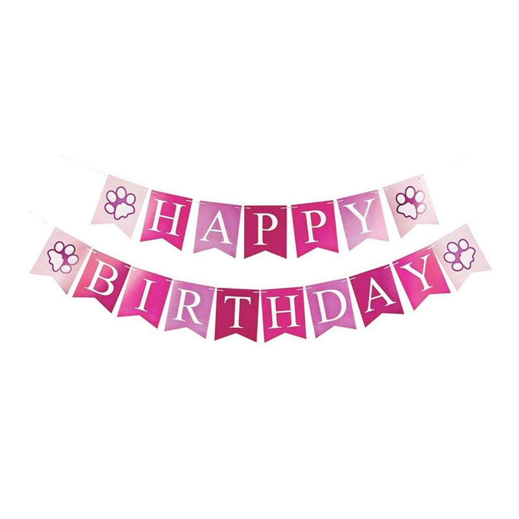 Dây chữ happy birthday trang trí sinh nhật cho thú cưng