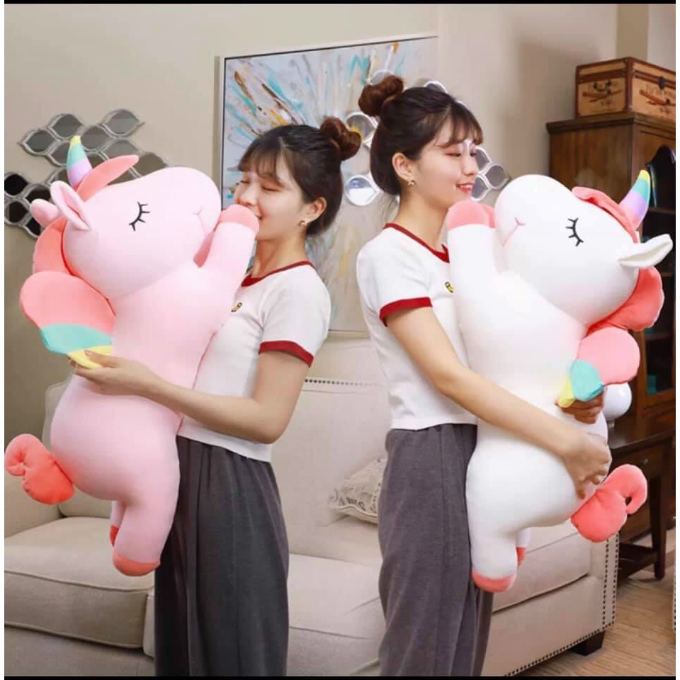 [Freeship 50k] Gấu Bông Ngựa Kỳ Lân 60cm, Ngựa Pony Thú Nhồi Bông Ngựa Pony Siêu Mềm mịn