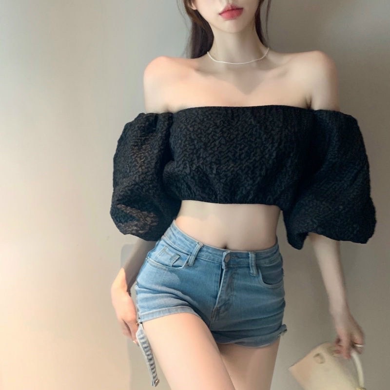 Áo xốp trễ vai tay phồng