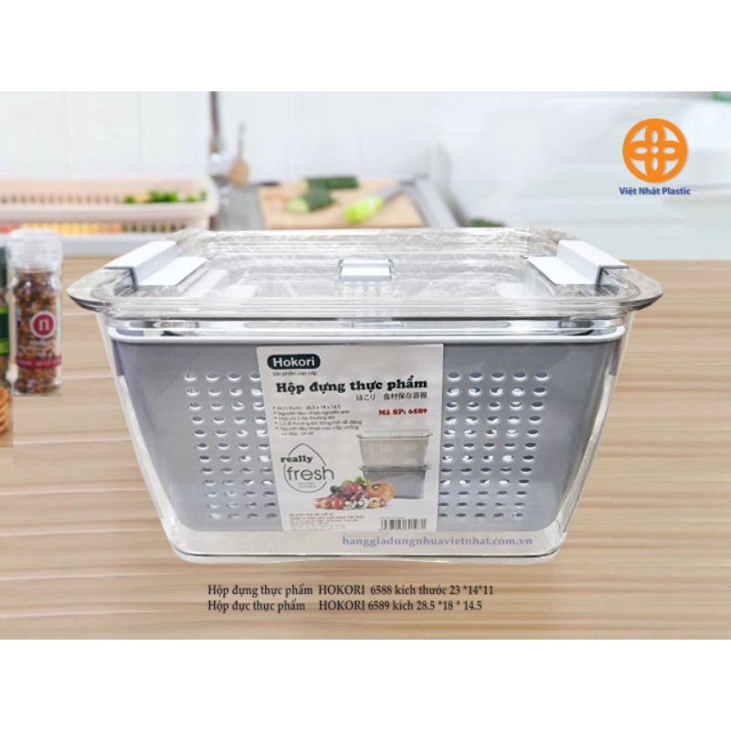 Bộ đựng thực phẩm kiêm rổ bảo quản hoa quả phong cách Nhật