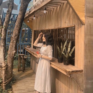 Váy Trắng Dài Đơn Giản