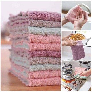 [SET 5 CÁI] KHĂN LAU 2 MẶT LAU TAY LAU BÁT ĐA NĂNG VIỀN ZICZAC